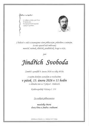 Smuteční oznámení – Jindřich Svoboda