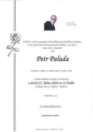 Smuteční oznámení – Petr Paluda