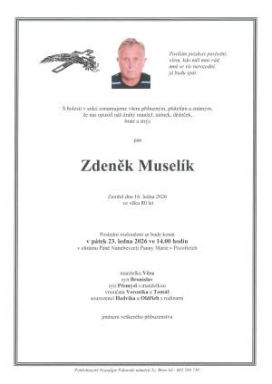 Smuteční oznámení – Zdeněk Muselík