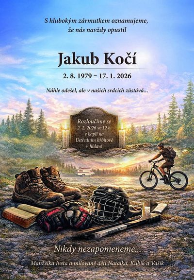 Smuteční oznámení – Jakub Kočí