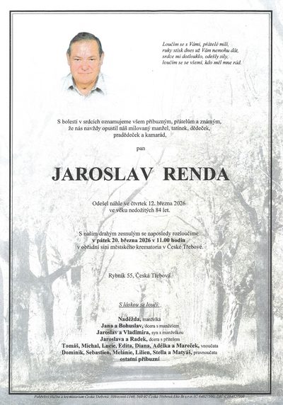 Smuteční oznámení – q