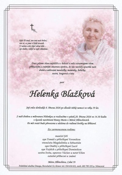 Smuteční oznámení – Po