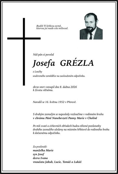 Smuteční oznámení – Po Grézl