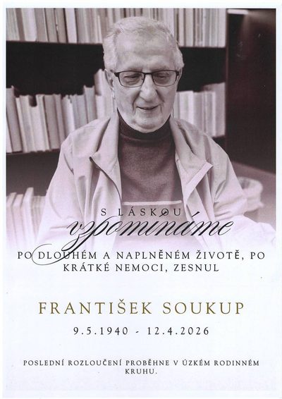 Smuteční oznámení – František Soukup
