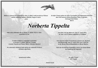 Smuteční oznámení – Herrn Tippelt