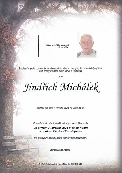 Smuteční oznámení – Zemřel Michálek