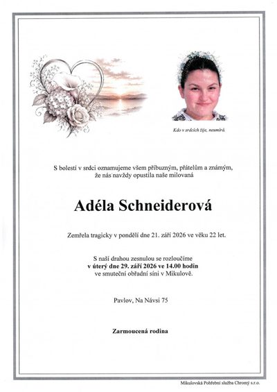 Smuteční oznámení – 