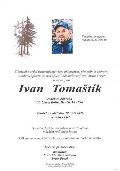 Smuteční oznámení – 