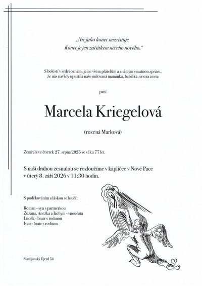Smuteční oznámení – Danuše Koukolová